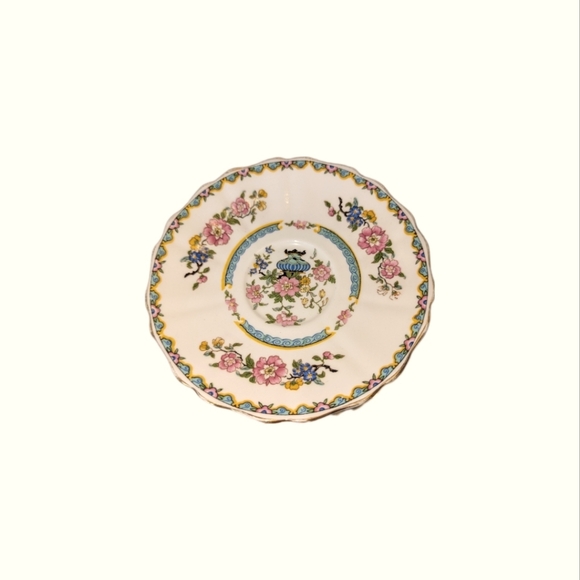 Copeland's Grosvenor China Tea Cup - White, Blue, Pink, Green and Gold - Picture 3 of 4